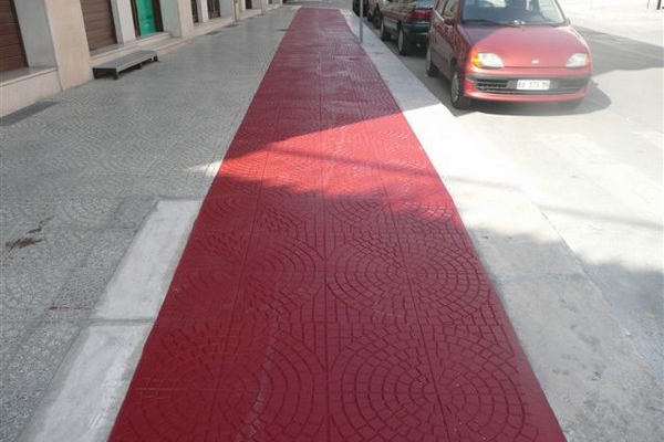 asfalto stampato manto rosso 6